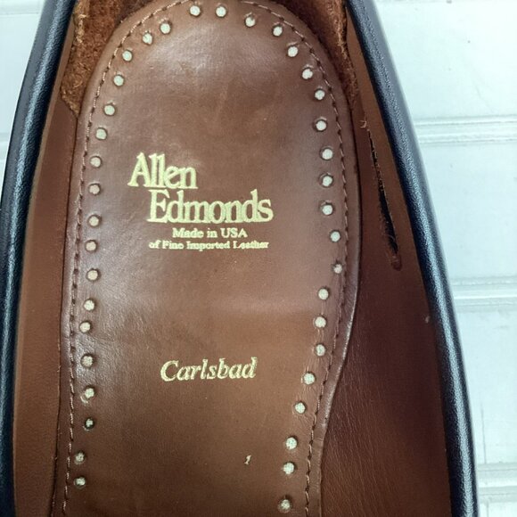 Allen Edmonds Carlsbad Mens 9.5E Leather Weave Penny Loafers Slip On Dress Shoes - Picture 11 of 14